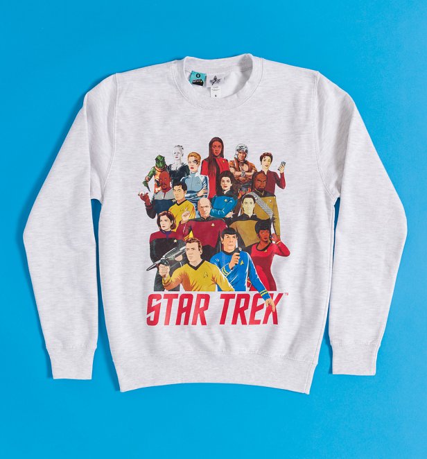 Star Trek Greatest Crew Members Grey Sweater