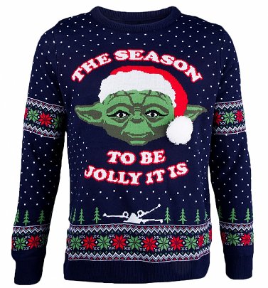 Star Wars Knitted Master Yoda Tis The Season Christmas Jumper Star Wars Knitted Master Yoda Tis The Season Christmas Jumper