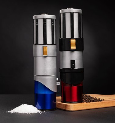 Star Wars Lightsaber Electric Salt and Pepper Mill Grinder (2 Pack)