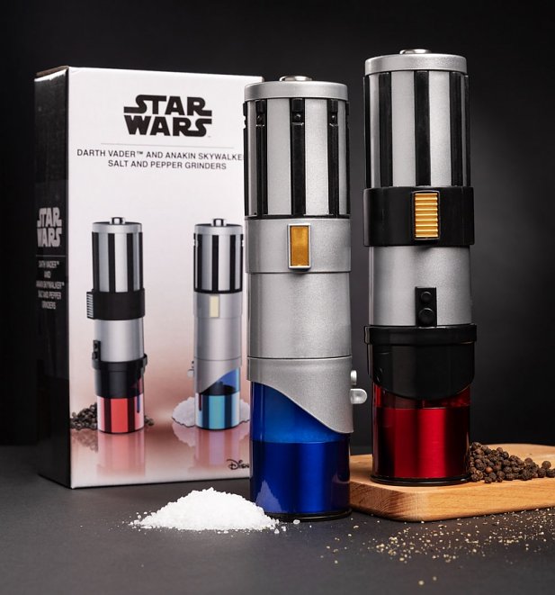 Star Wars Lightsaber Electric Salt and Pepper Mill Grinder (2 Pack)