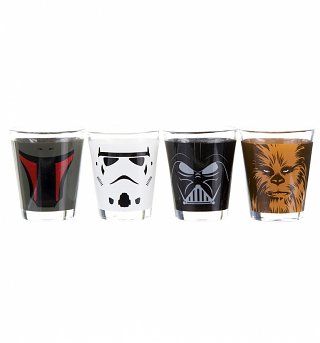 Star Wars Set Of 4 Character Shot Glasses Star Wars Set Of 4 Character Shot Glasses