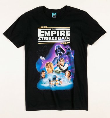 Star Wars The Empire Strikes Back Black T-Shirt Star Wars The Empire Strikes Back Black T-Shirt