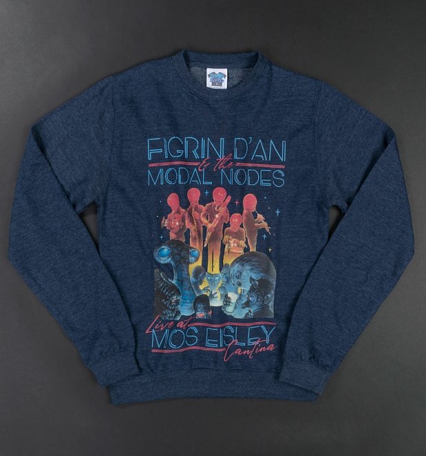 Star Wars The Intergalactic Tour Heather Navy Sweater Star Wars The Intergalactic Tour Heather Navy Sweater