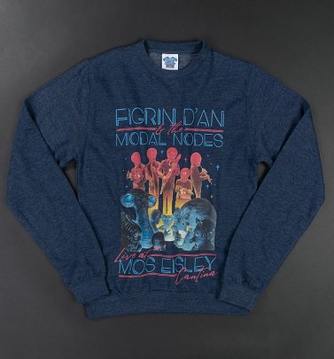 Star Wars The Intergalactic Tour Heather Navy Sweater Star Wars The Intergalactic Tour Heather Navy Sweater