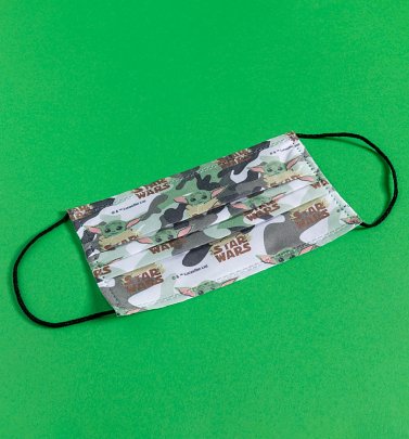 Star Wars The Mandalorian Baby Yoda Camo Face Mask Star Wars The Mandalorian Baby Yoda Camo Face Mask