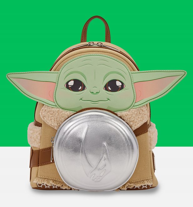 Loungefly Star Wars The Mandalorian Grogu and Anzellan Mini Backpack