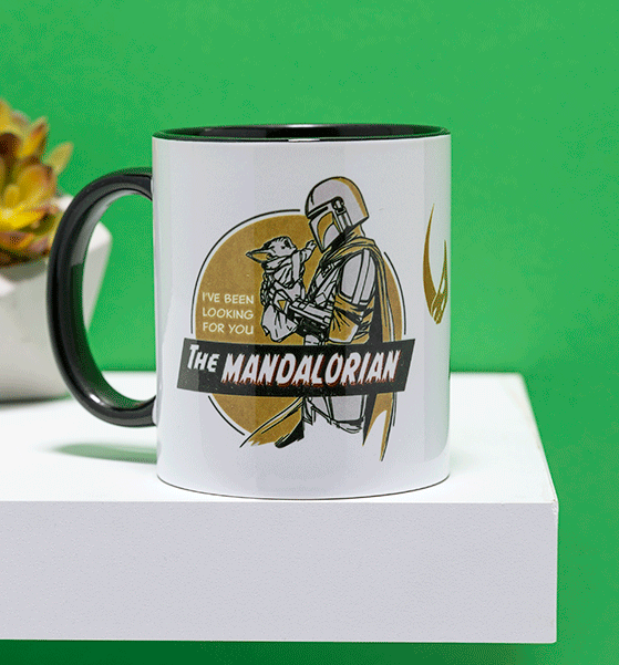 Star Wars The Mandalorian I've Been Looking For You Mug with Black Handle