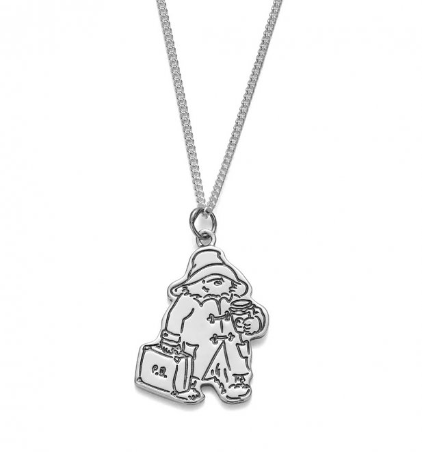 Sterling Silver Paddington with Suitcase & Marmalade Necklace