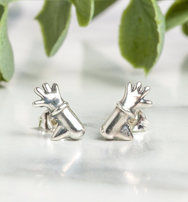 Sterling Silver Wallace and Gromit Feathers McGraw Stud Earrings Sterling Silver Wallace and Gromit Feathers McGraw Stud Earrings