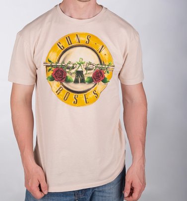 Stone Guns N' Roses Drum Logo T-Shirt Stone Guns N' Roses Drum Logo T-Shirt