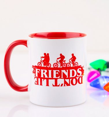 Stranger Things Friends Don't Lie Red Handle Mug Stranger Things Friends Don't Lie Red Handle Mug