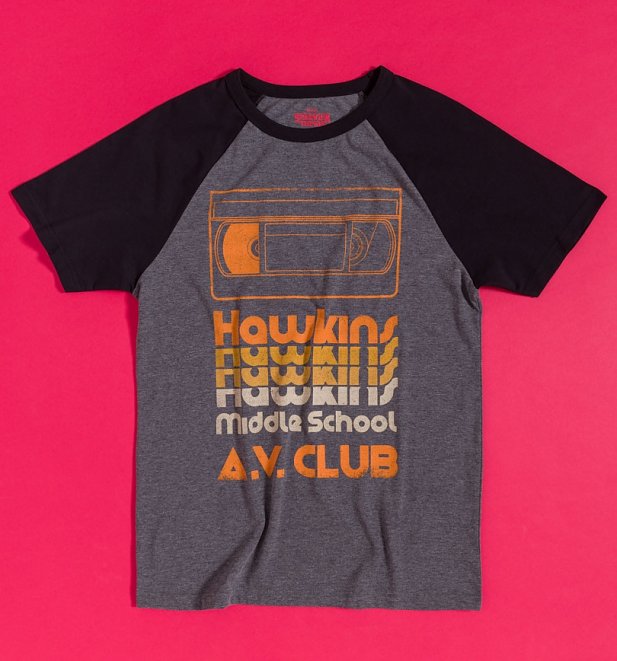 Stranger Things Hawkins AV Club Baseball T-Shirt Stranger Things Hawkins AV Club Baseball T-Shirt