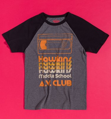 Stranger Things Hawkins AV Club Baseball T-Shirt