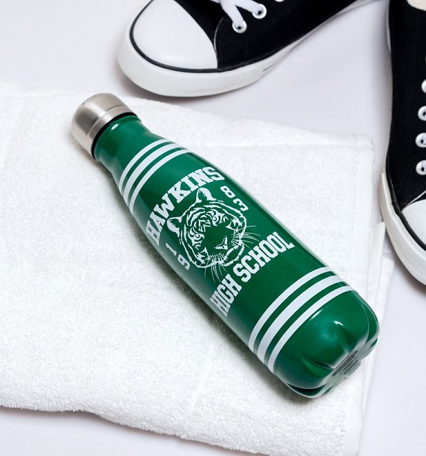 Stranger Things Hawkins High School Metal Water Bottle Stranger Things Hawkins High School Metal Water Bottle