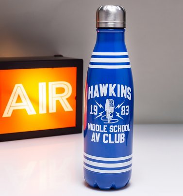 Stranger Things Hawkins Middle School AV Club Metal Water Bottle Stranger Things Hawkins Middle School AV Club Metal Water Bottle