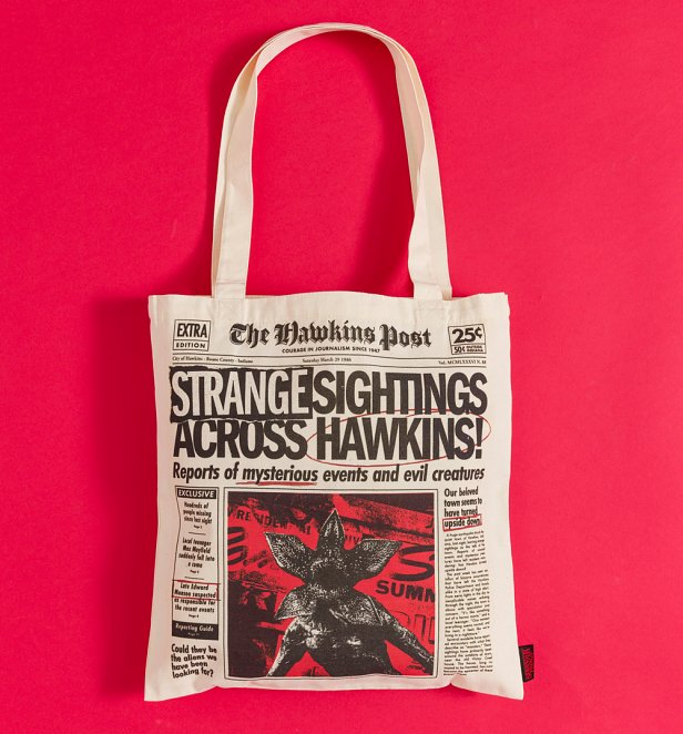 Stranger Things Hawkins Post Shopper Tote Bag