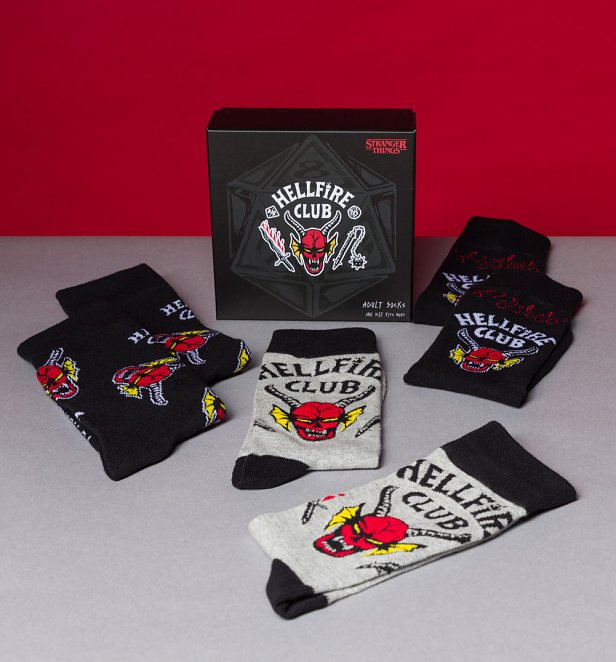Stranger Things Hellfire Club Pack Of 3 Socks