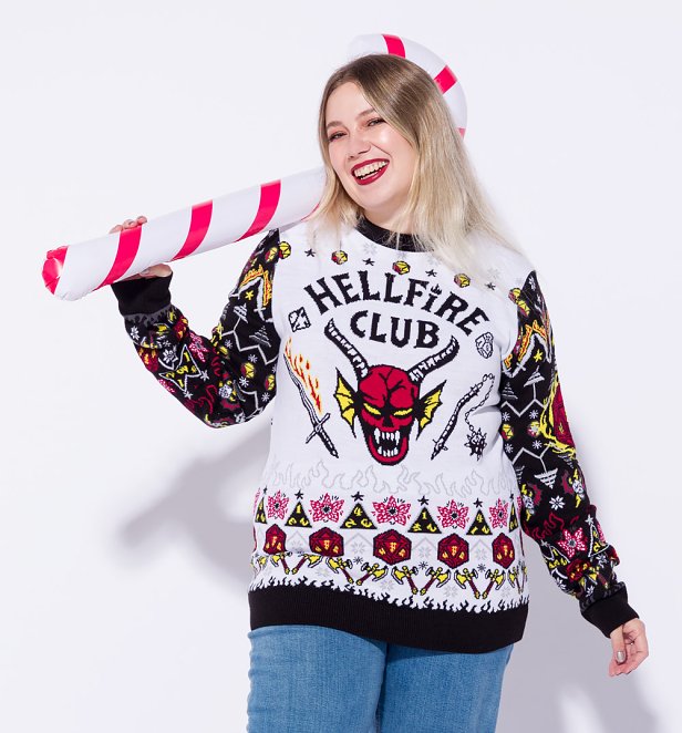 Stranger Things Hellfire Fairisle Knitted Jumper