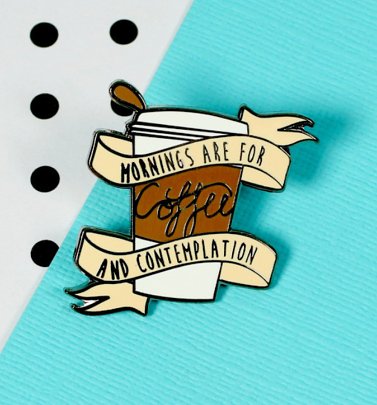 Stranger Things Inspired Mornings Are For Coffee and Contemplation Enamel Pin from Punky Pins Stranger Things Inspired Mornings Are For Coffee and Contemplation Enamel Pin from Punky Pins