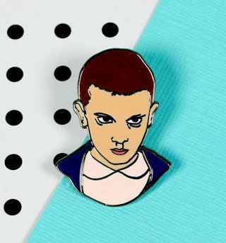 Stranger Things Inspired Eleven Enamel Pin from Punky Pins Stranger Things Inspired Eleven Enamel Pin from Punky Pins
