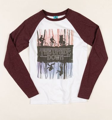Stranger Things Inspired Upside Down Organic Baseball Shirt Stranger Things Inspired Upside Down Organic Baseball Shirt