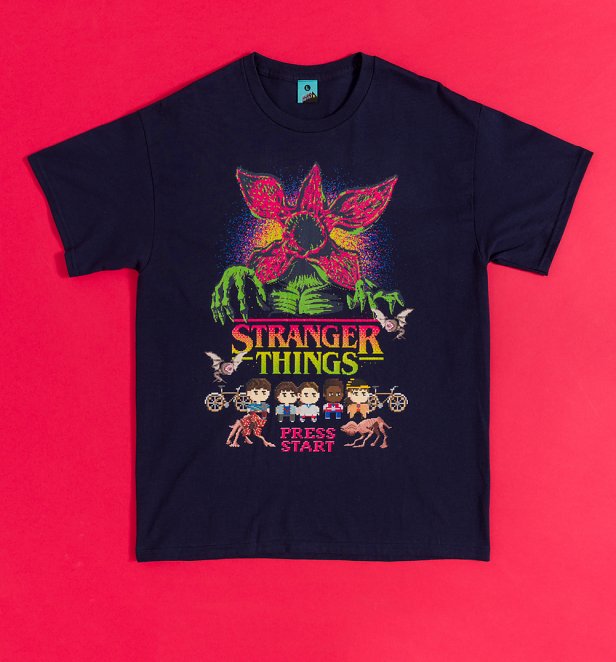 Stranger Things Pixel Adventure Navy T-Shirt