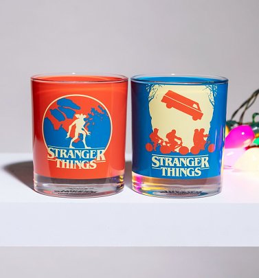 Stranger Things Set Of Two Glass Tumblers from Funko Stranger Things Set Of Two Glass Tumblers from Funko
