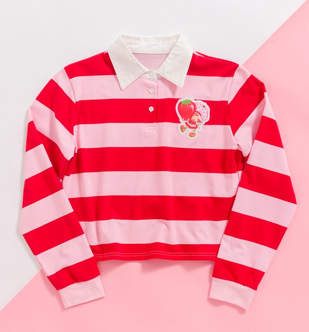 Strawberry Shortcake Cropped Rugby Shirt from Cakeworthy