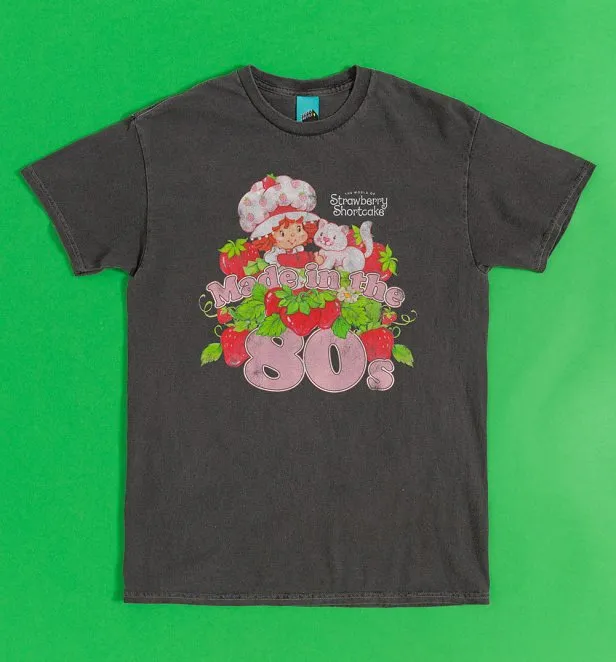Strawberry Shortcake Made In The 80's Vintage Wash Charcoal T-Shirt