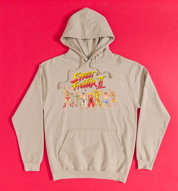 Street Fighter II Victory Line Up Stone Hoodie