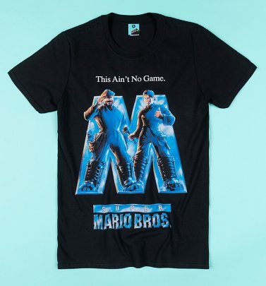 Super Mario Bros Movie Poster Black T-Shirt Super Mario Bros Movie Poster Black T-Shirt