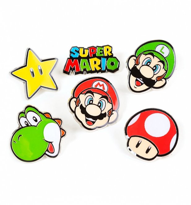 Super Mario Brothers Pin Badge Set From Difuzed 3744
