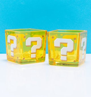 Super Mario Question Block Set of Two Tumblers Super Mario Question Block Set of Two Tumblers