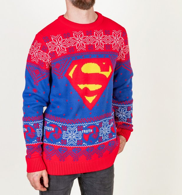 Official Superman Knitted Christmas Jumper