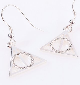 Swarovski Crystal Embellished Harry Potter Deathly Hallows Drop Earrings Swarovski Crystal Embellished Harry Potter Deathly Hallows Drop Earrings