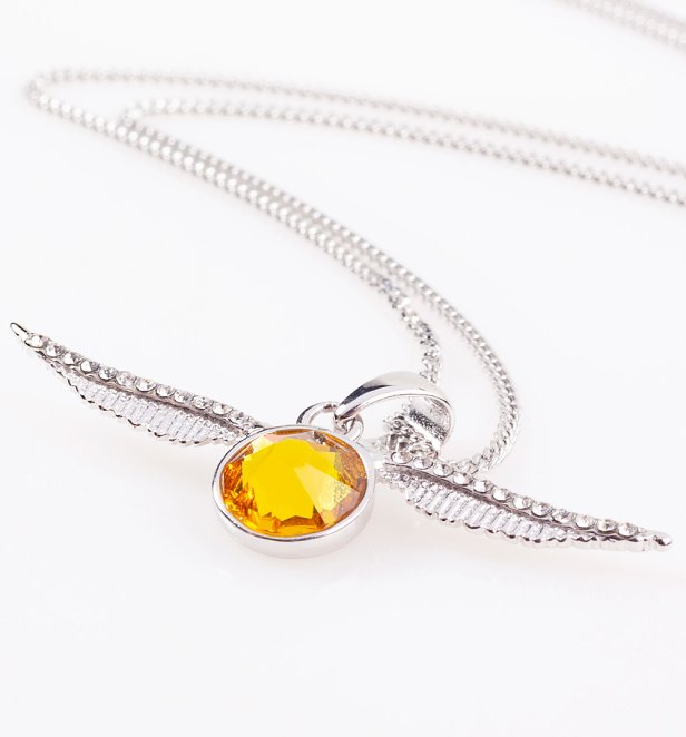 Swarovski Crystal Embellished Harry Potter Golden Snitch Necklace