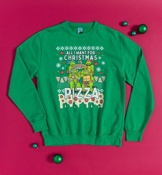 Green Greetings TMNT Christmas Sweater - S