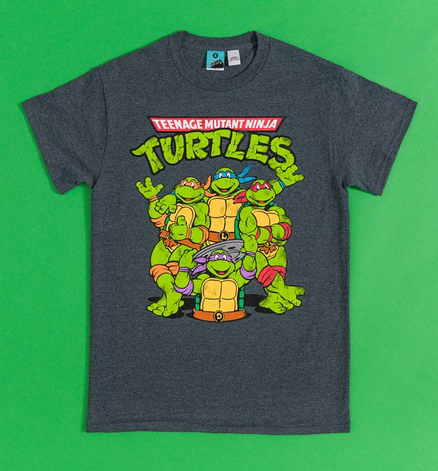 Teenage Mutant Ninja Turtles Classic Charcoal Marl T-Shirt