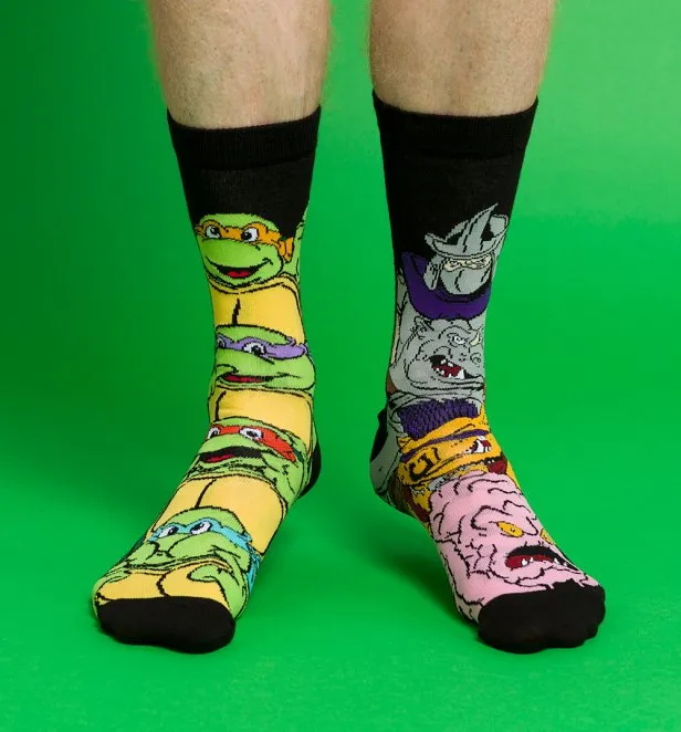 Teenage Mutant Ninja Turtles Heroes And Villains Socks