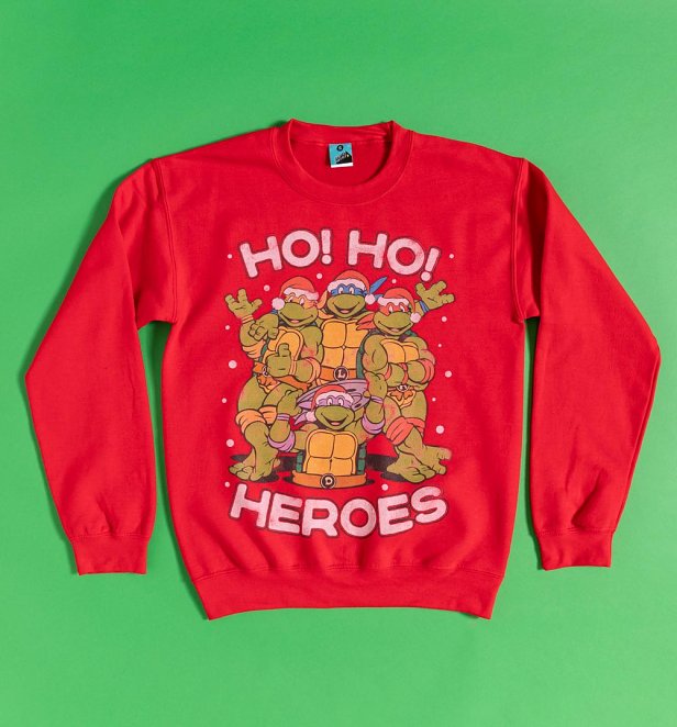 Teenage Mutant Ninja Turtles Ho Ho Heroes Red Christmas Jumper