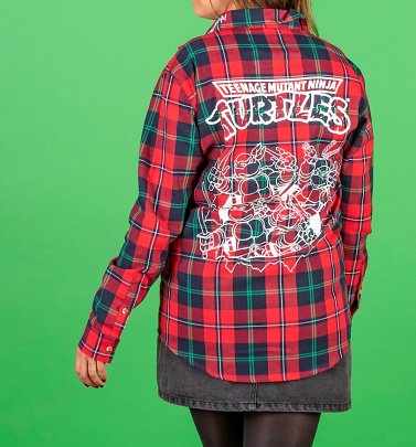 Teenage Mutant Ninja Turtles Logo Flannel Shirt from Cakeworthy Teenage Mutant Ninja Turtles Logo Flannel Shirt from Cakeworthy