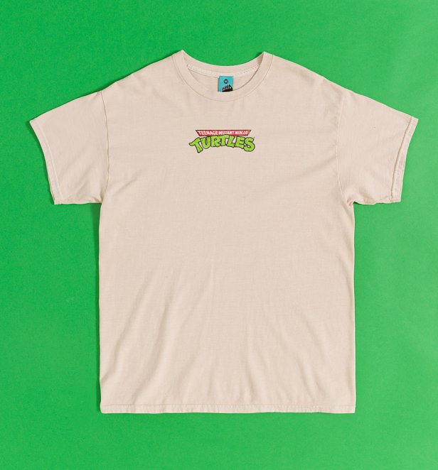 Teenage Mutant Ninja Turtles Vintage Wash Natural T-Shirt with Back Print