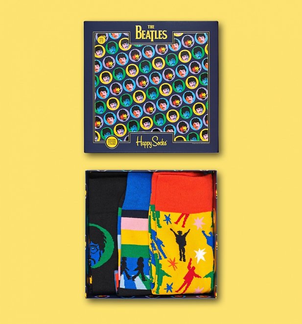 The Beatles Socks 3 Pack Gift Box from Happy Socks The Beatles Socks 3 Pack Gift Box from Happy Socks
