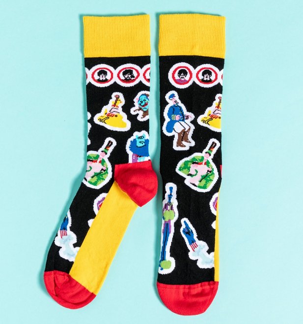 The Beatles Yellow Submarine Portholes and Characters Socks