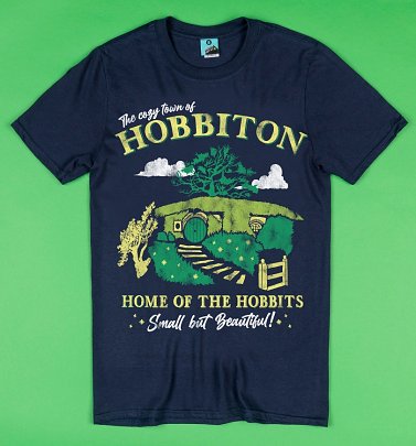 The Cozy Town Of Hobbiton Navy T-Shirt The Cozy Town Of Hobbiton Navy T-Shirt