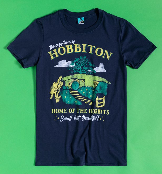The Cozy Town Of Hobbiton Navy T-Shirt