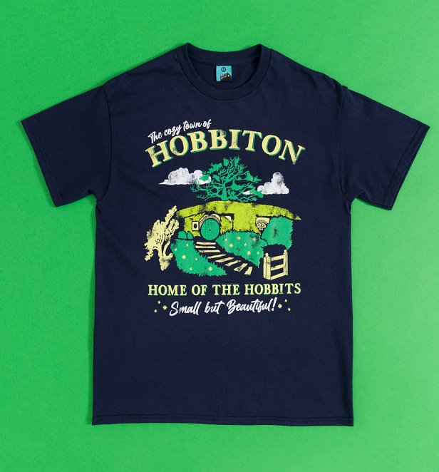 The Cozy Town Of Hobbiton Navy T-Shirt The Cozy Town Of Hobbiton Navy T-Shirt