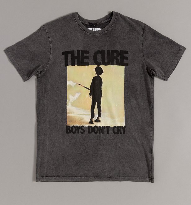The Cure Boys Don't Cry Stone Wash Charcoal T-Shirt The Cure Boys Don't Cry Stone Wash Charcoal T-Shirt