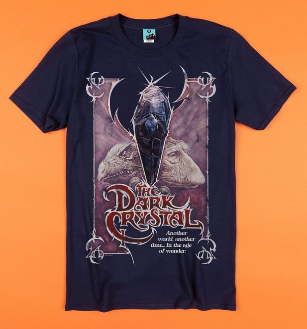The Dark Crystal Movie Poster Navy T-Shirt The Dark Crystal Movie Poster Navy T-Shirt