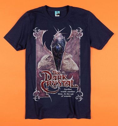 The Dark Crystal Movie Poster Navy T-Shirt The Dark Crystal Movie Poster Navy T-Shirt